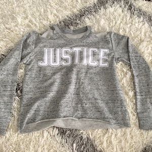 Grey Long Sleeve With Shoulder Cut Outs